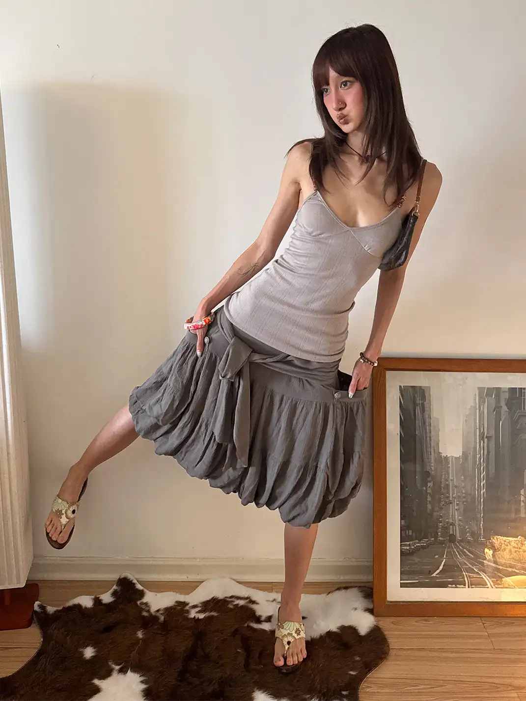 Andivogels | Textured Large Pocket Tie Skort
