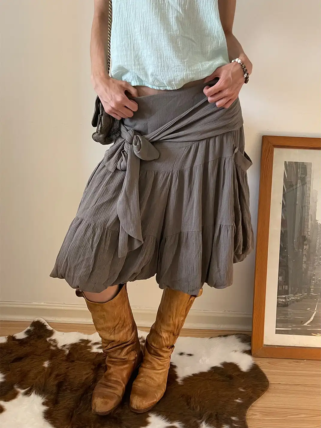 Andivogels | Textured Large Pocket Tie Skort