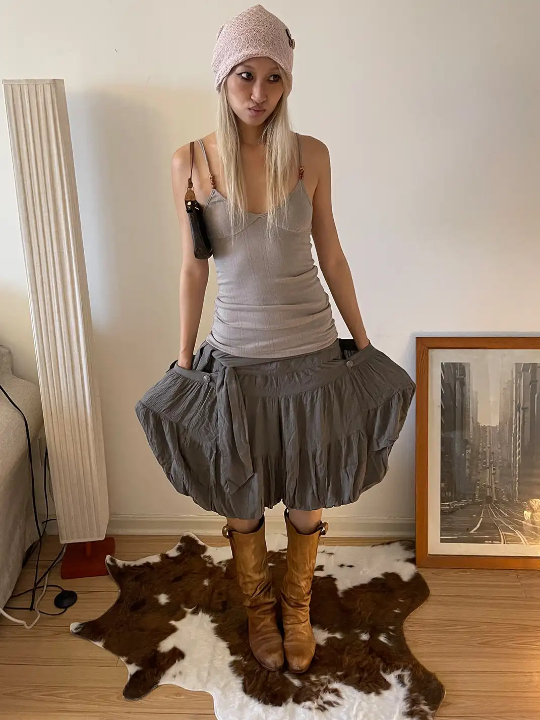 Andivogels | Textured Large Pocket Tie Skort