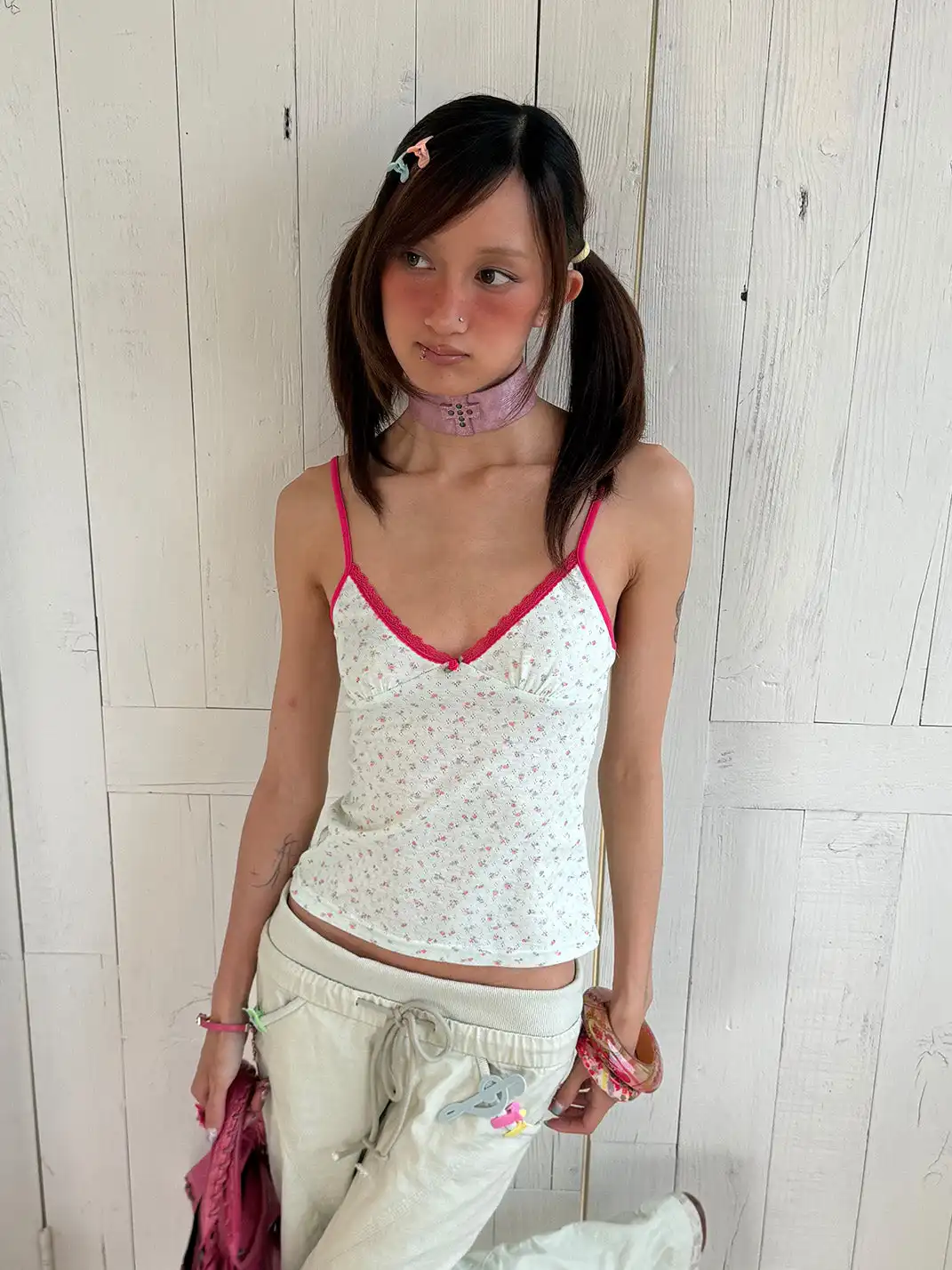Andivogels | Floral Lace Bow Cami Top