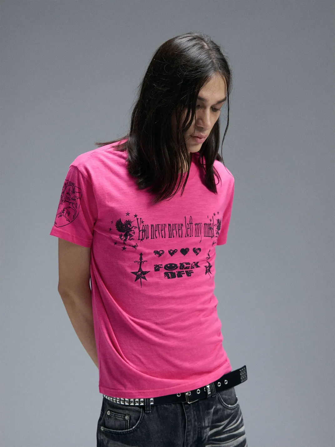 PAIKI | Pegasus Meteor Straight Shoulder Crew Neck T-Shirt