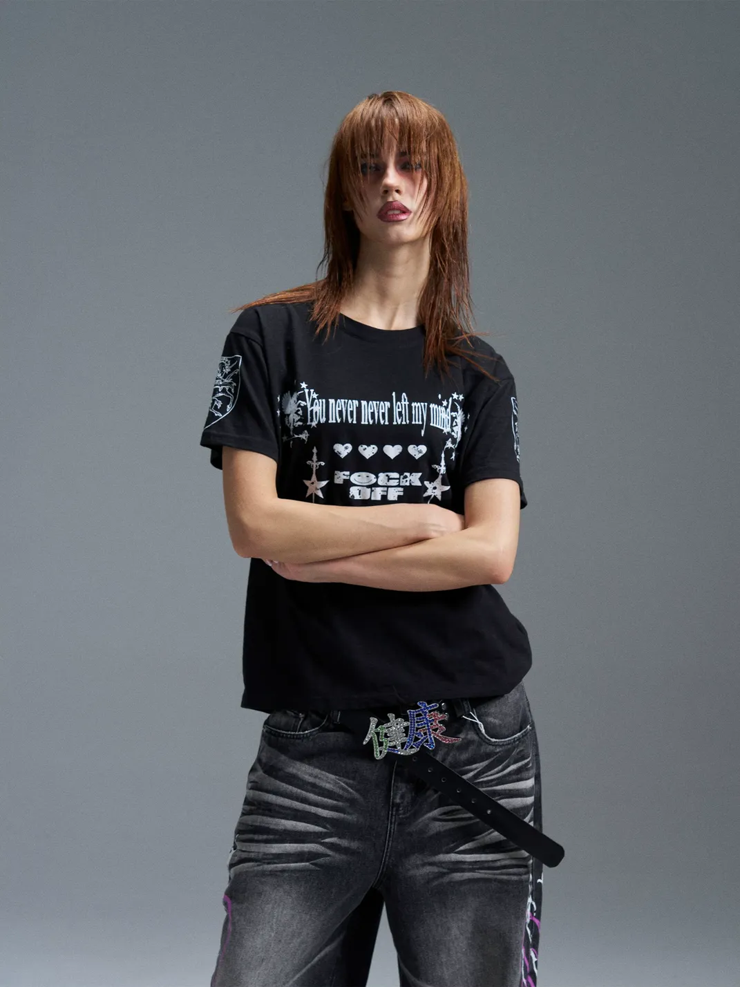 PAIKI | Pegasus Meteor Straight Shoulder Crew Neck T-Shirt