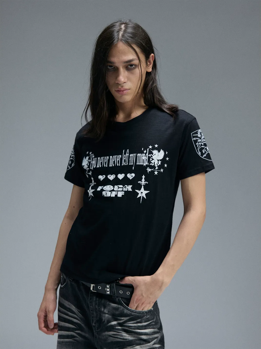 PAIKI | Pegasus Meteor Straight Shoulder Crew Neck T-Shirt