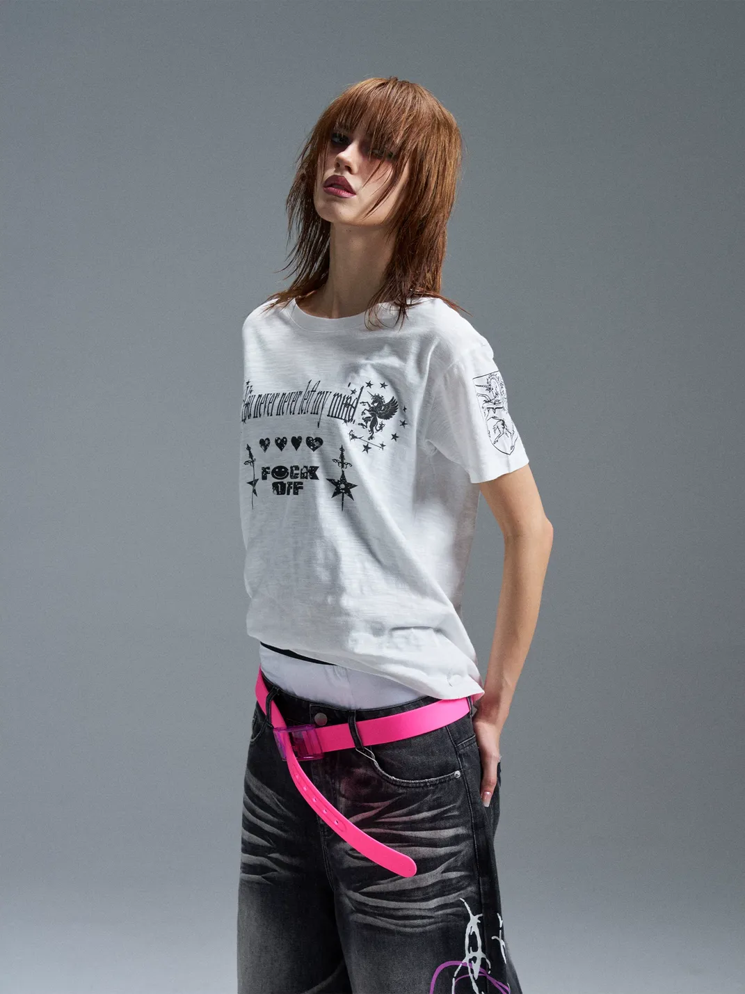 PAIKI | Pegasus Meteor Straight Shoulder Crew Neck T-Shirt