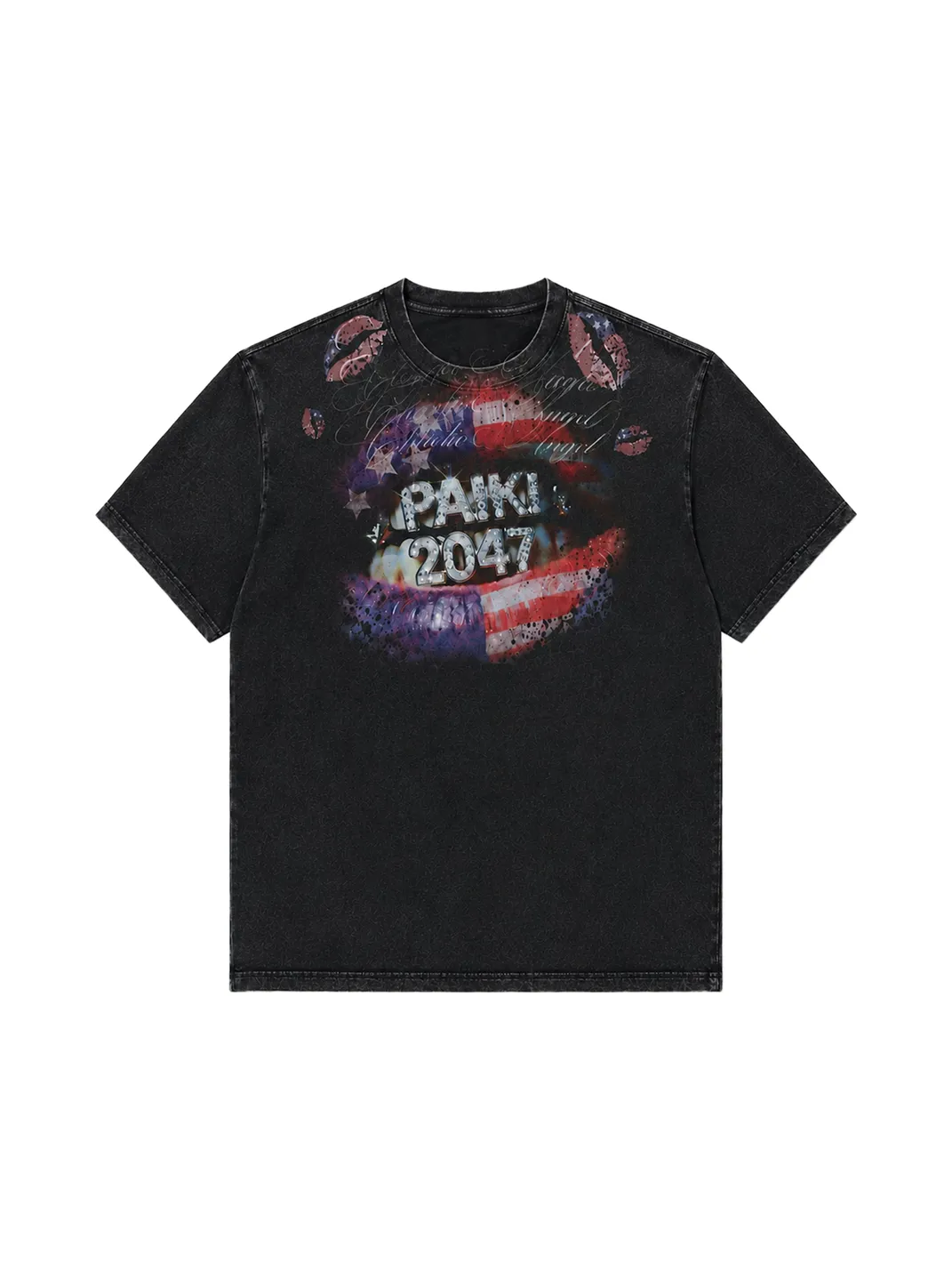 PAIKI | Kiss Flag Washed T-Shirt