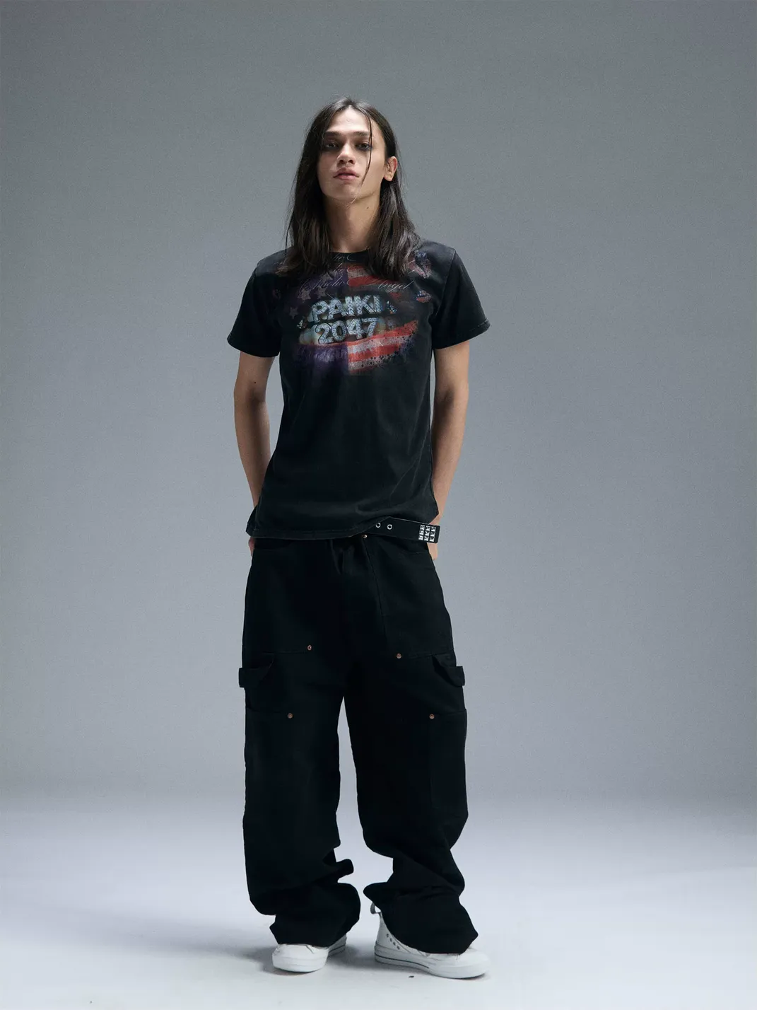 PAIKI | Kiss Flag Washed T-Shirt