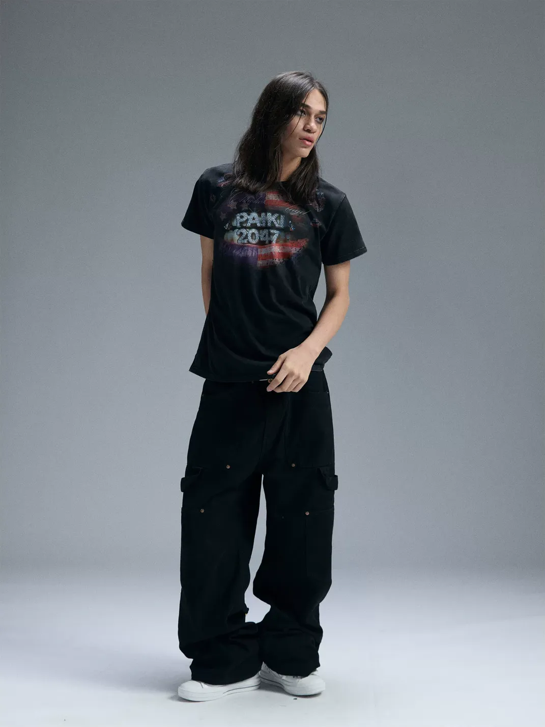 PAIKI | Kiss Flag Washed T-Shirt