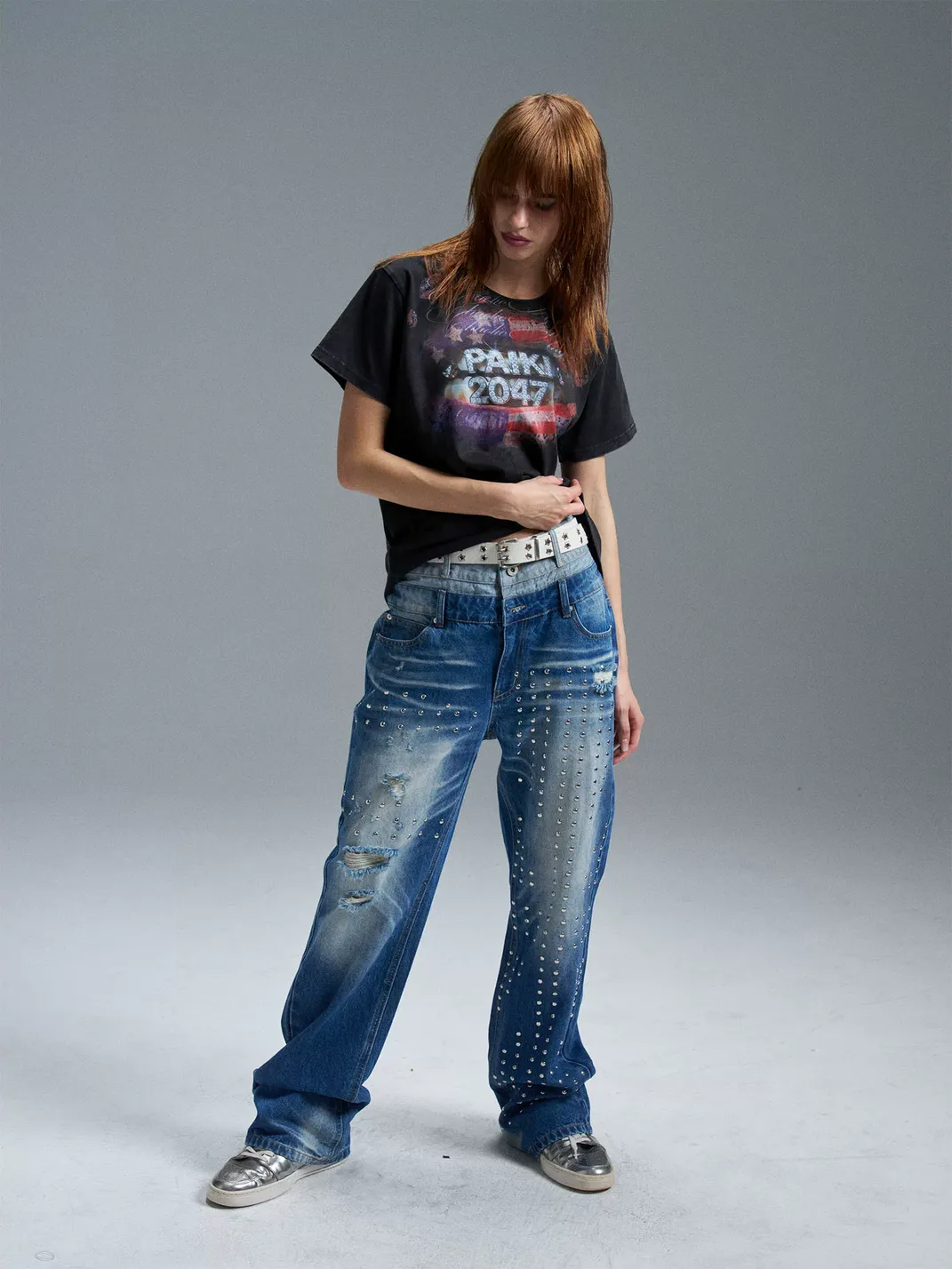 PAIKI | Kiss Flag Washed T-Shirt