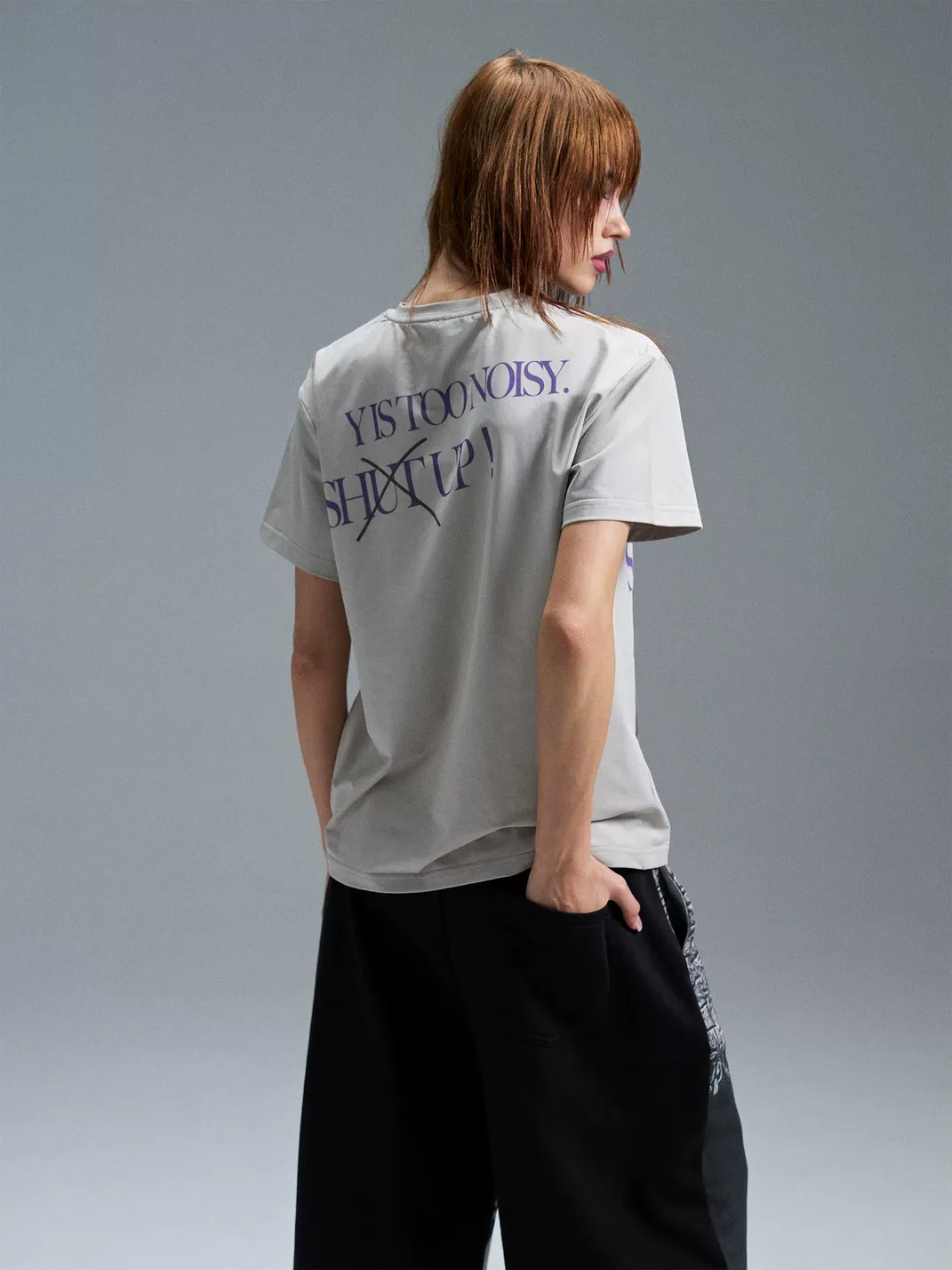 PAIKI | Shut Up Rebel Portrait Letter T-Shirt