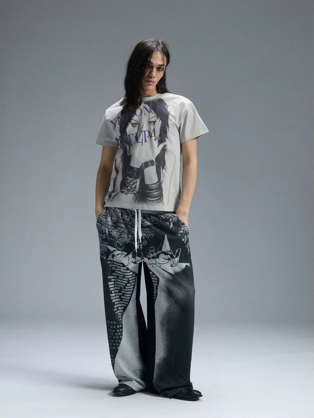 PAIKI | Shut Up Rebel Portrait Letter T-Shirt
