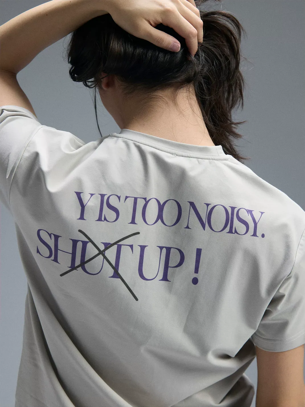 PAIKI | Shut Up Rebel Portrait Letter T-Shirt