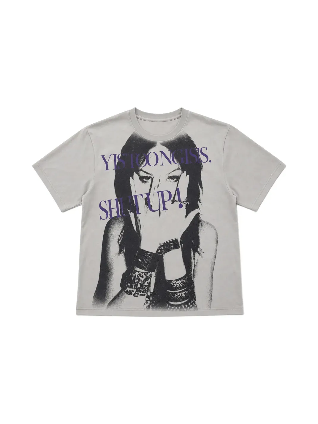 PAIKI | Shut Up Rebel Portrait Letter T-Shirt