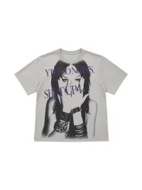 PAIKI | Shut Up Rebel Portrait Letter T-Shirt