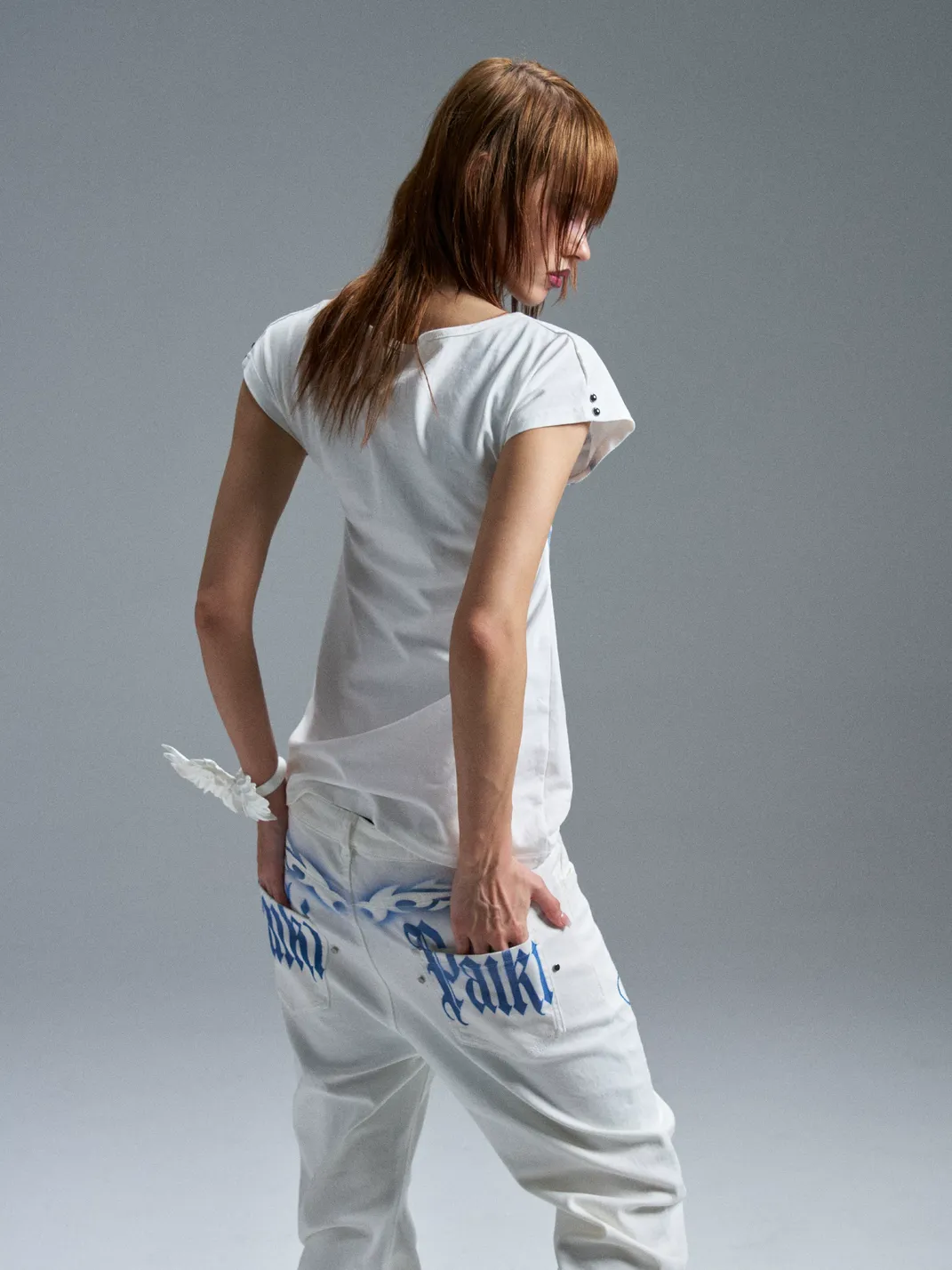 PAIKI | Cross Letter Crew Neck T-Shirt