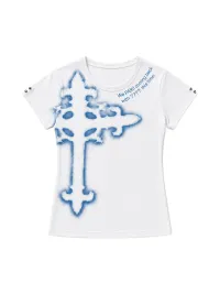 PAIKI | Cross Letter Crew Neck T-Shirt