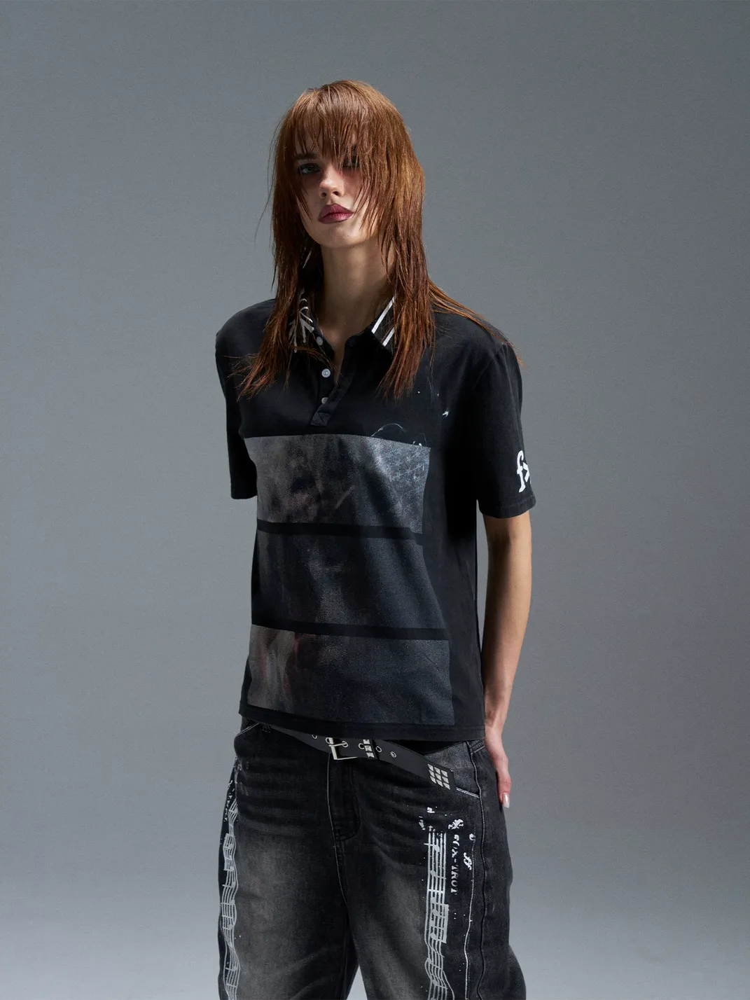 PAIKI | Portrait Washed Union Jack Polo T-Shirt