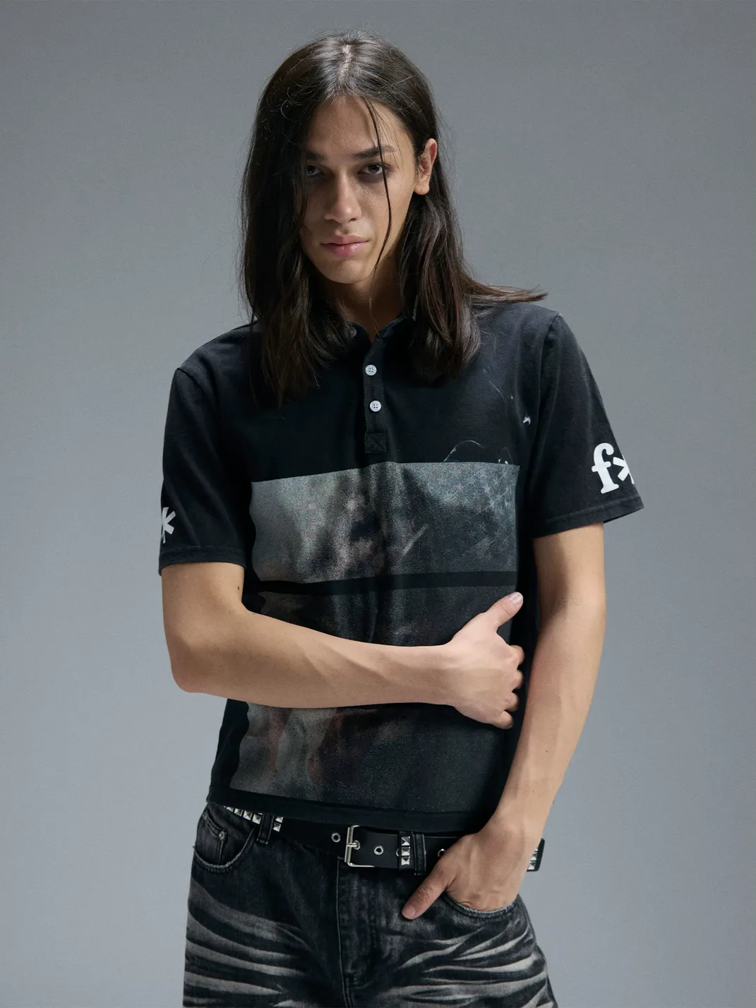 PAIKI | Portrait Washed Union Jack Polo T-Shirt