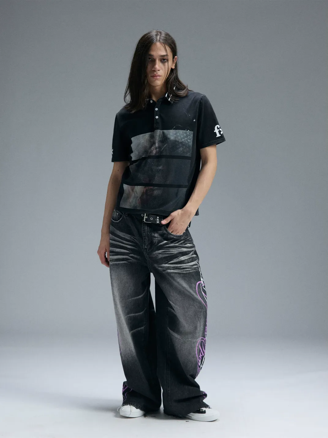 PAIKI | Portrait Washed Union Jack Polo T-Shirt