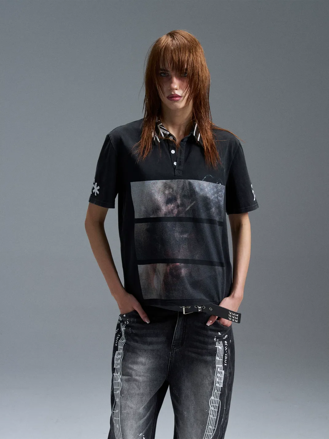 PAIKI | Portrait Washed Union Jack Polo T-Shirt
