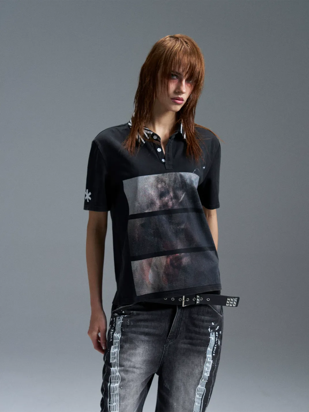PAIKI | Portrait Washed Union Jack Polo T-Shirt