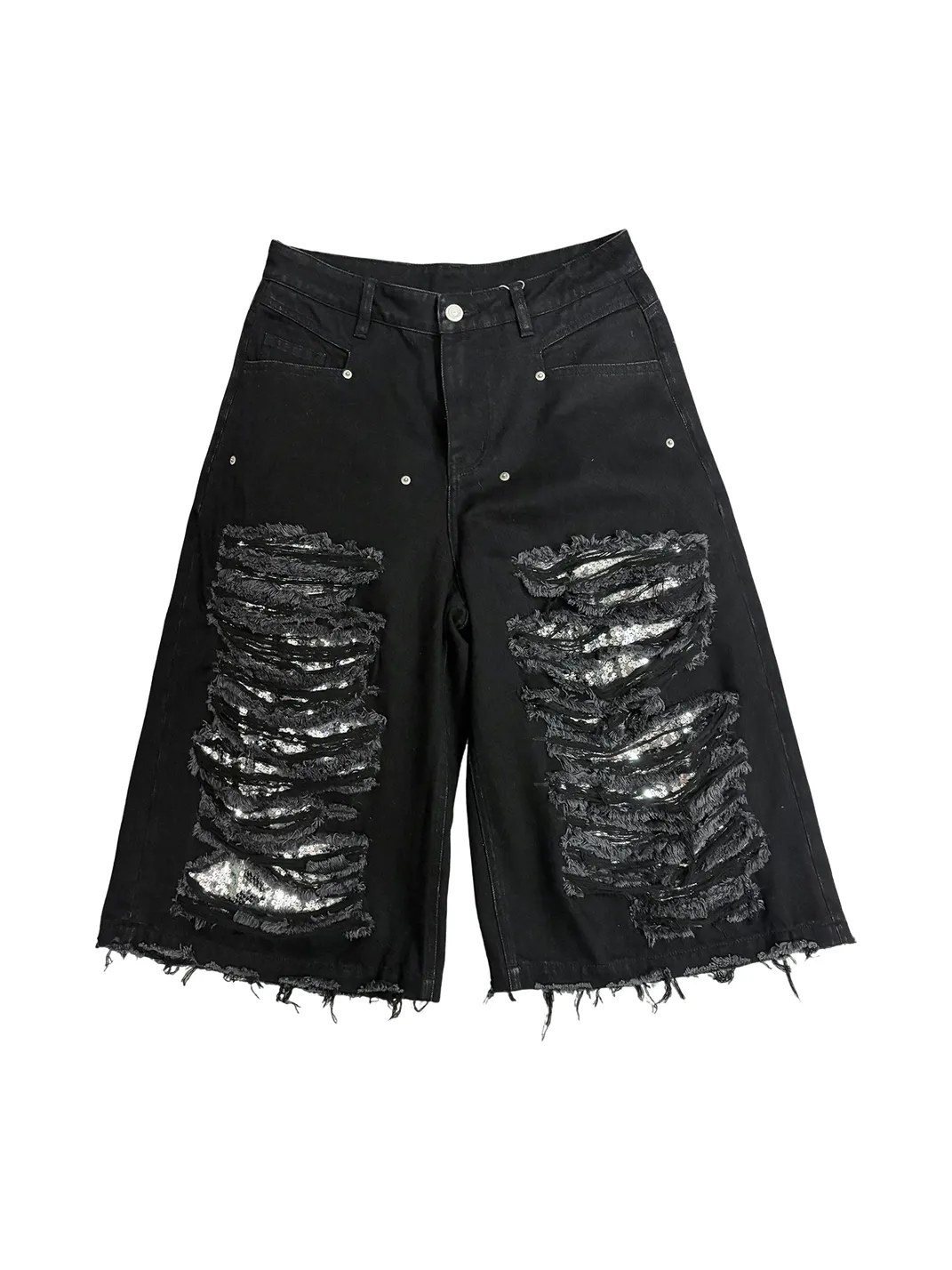 PAIKI | Sequin Distressed Jeans