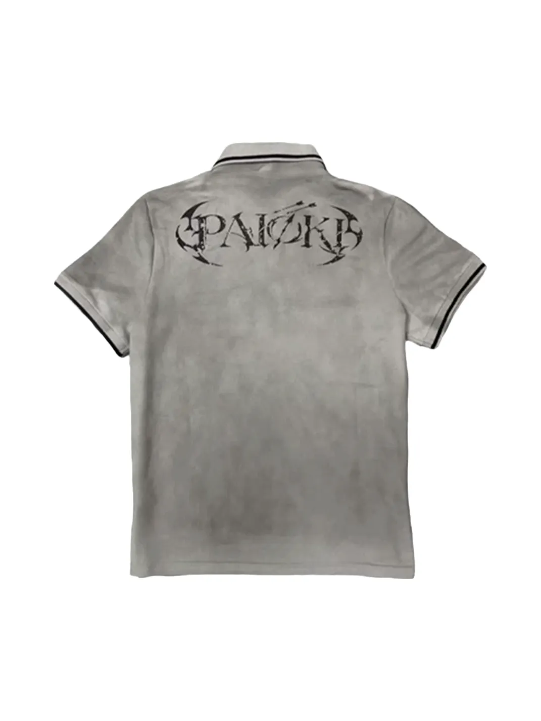 PAIKI | Twin Sword Castle Oil Painting Dirty Dye Pearl Studded T-Shirt