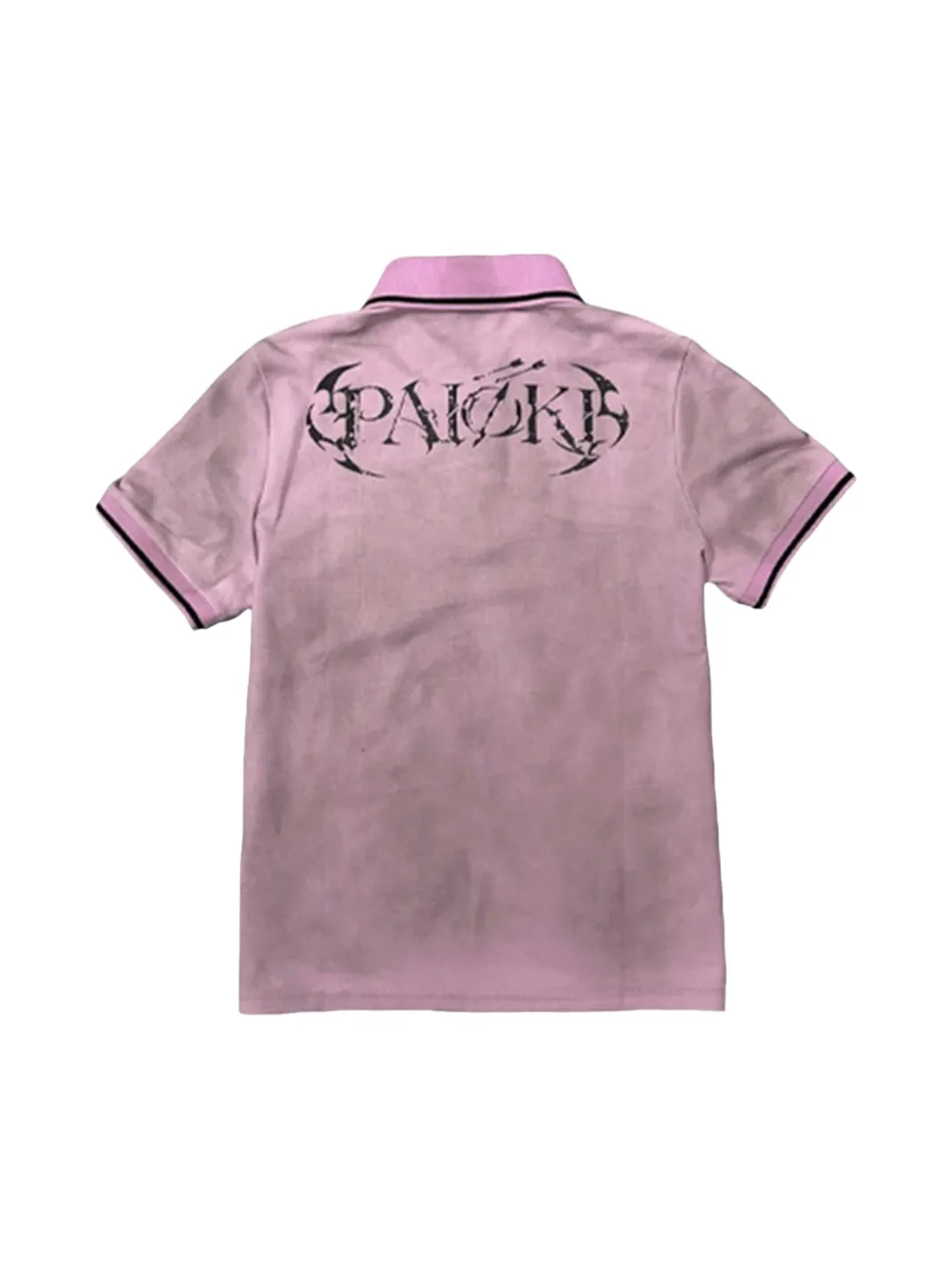 PAIKI | Twin Sword Castle Oil Painting Dirty Dye Pearl Studded T-Shirt