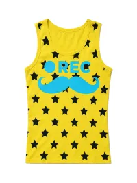PAIKI | “Mustache Video” Multi-Color Polka Dot Star Tank Top