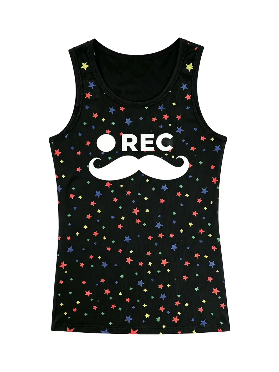 PAIKI | “Mustache Video” Multi-Color Polka Dot Star Tank Top