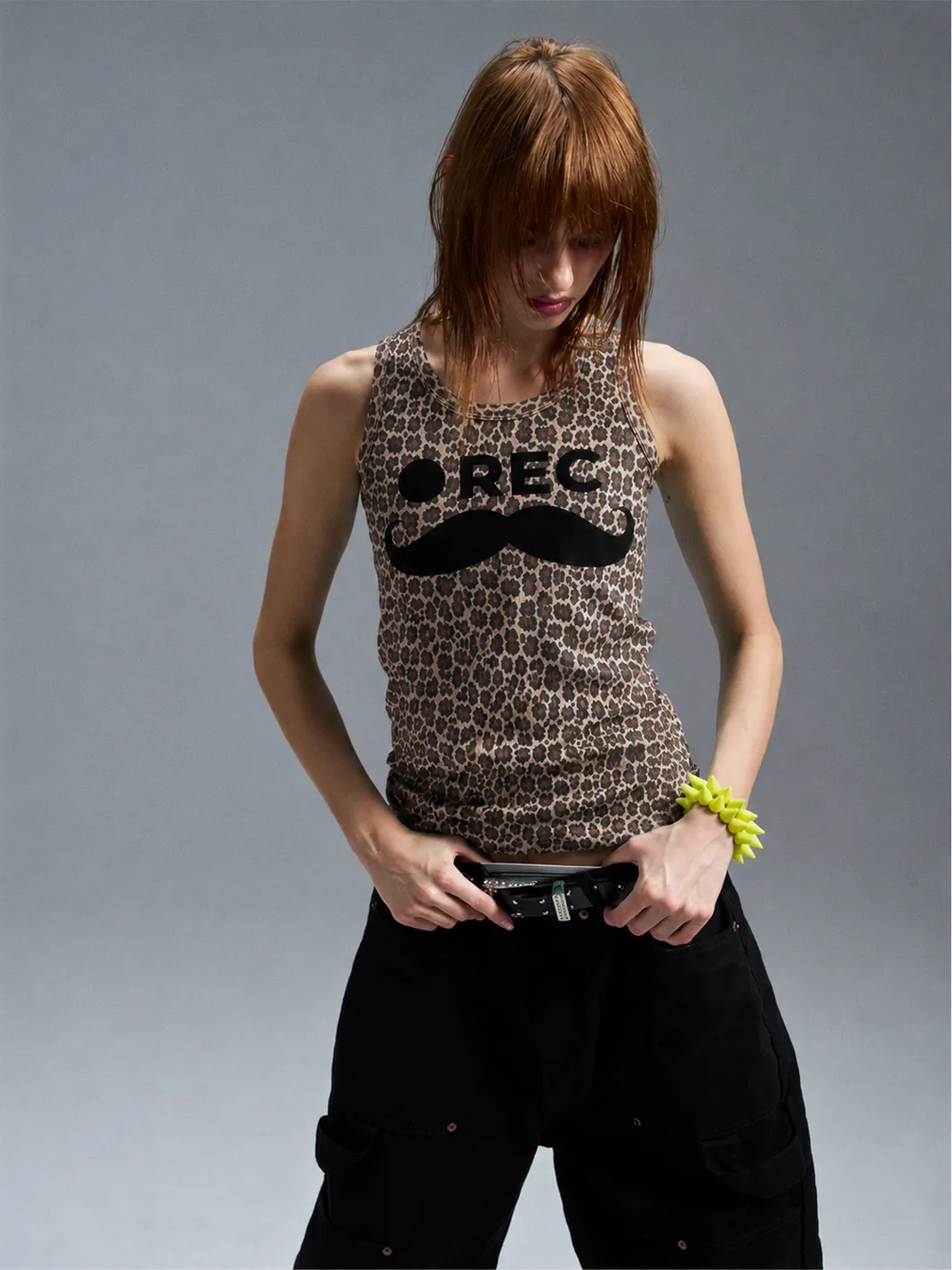 PAIKI | “Mustache Video” Multi-Color Polka Dot Star Tank Top