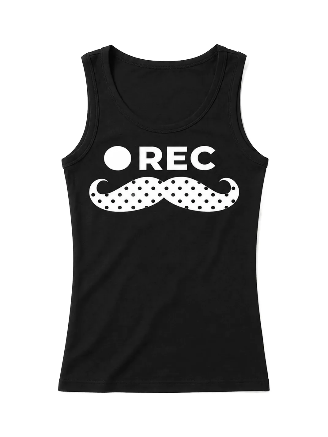 PAIKI | “Mustache Video” Multi-Color Polka Dot Star Tank Top