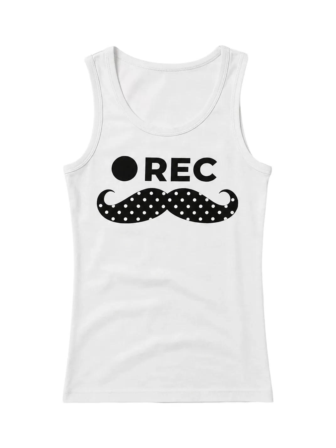PAIKI | “Mustache Video” Multi-Color Polka Dot Star Tank Top