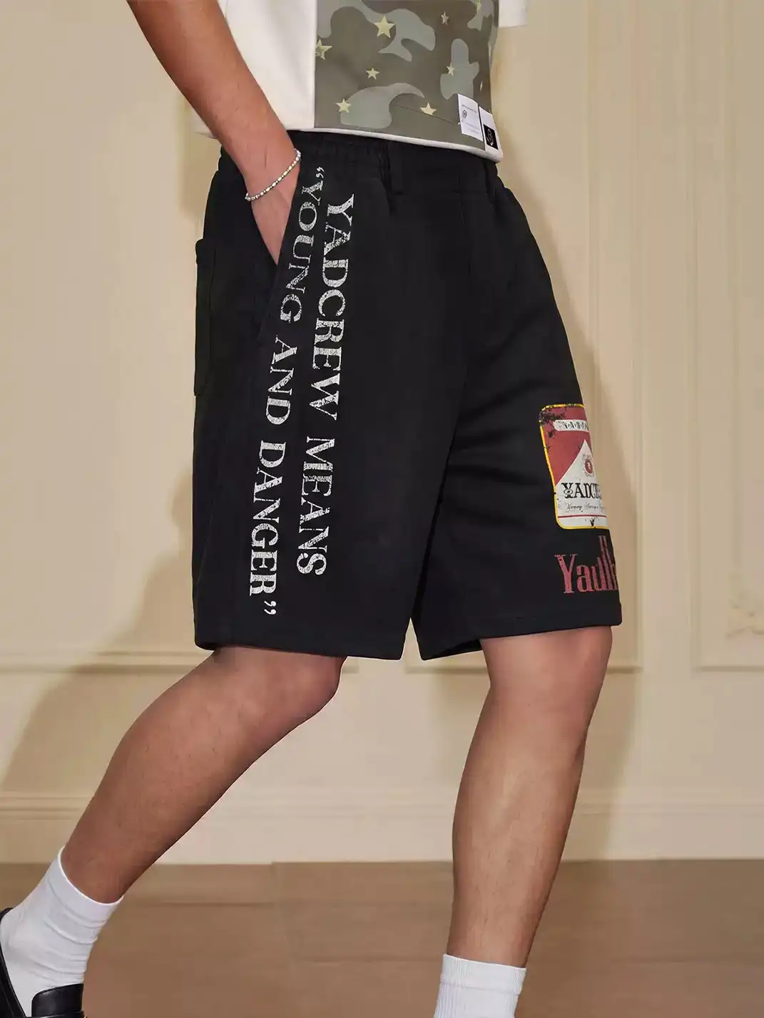 YADcrew | Parody Print Heavy Washed Shorts
