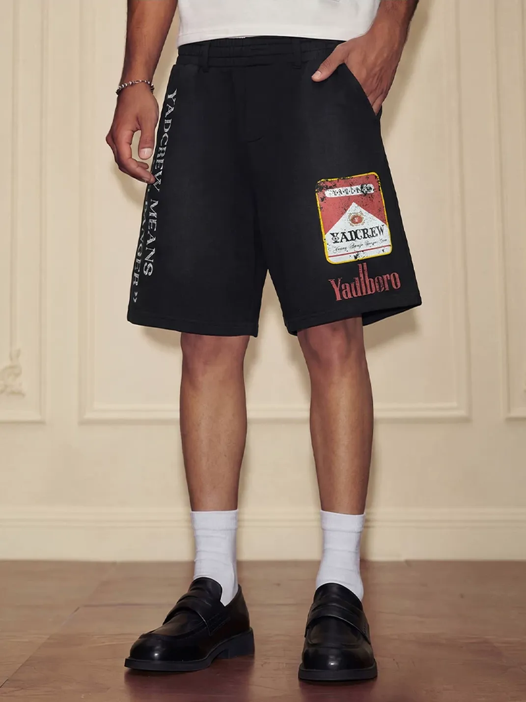 YADcrew | Parody Print Heavy Washed Shorts