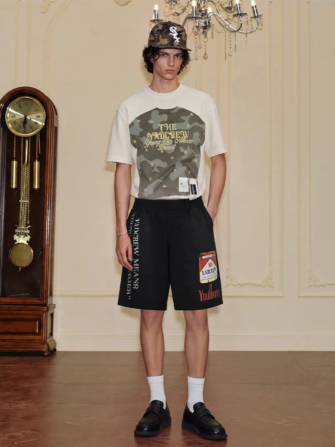 YADcrew | Parody Print Heavy Washed Shorts