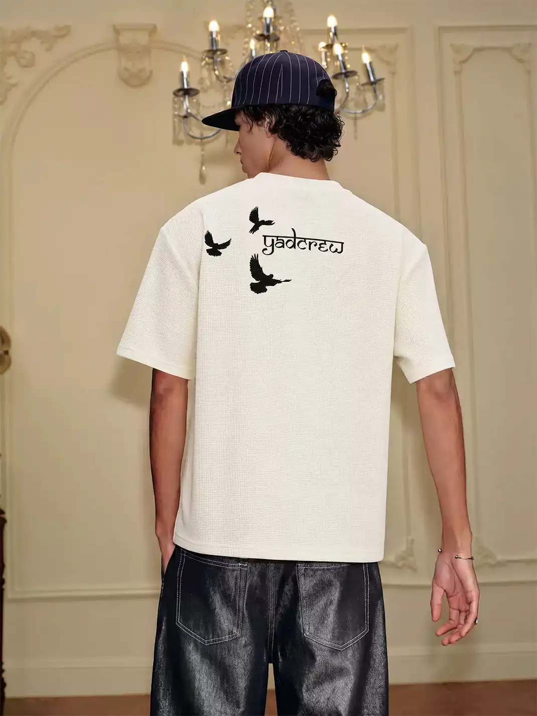 YADcrew | Vintage Print Embroidered T-Shirt