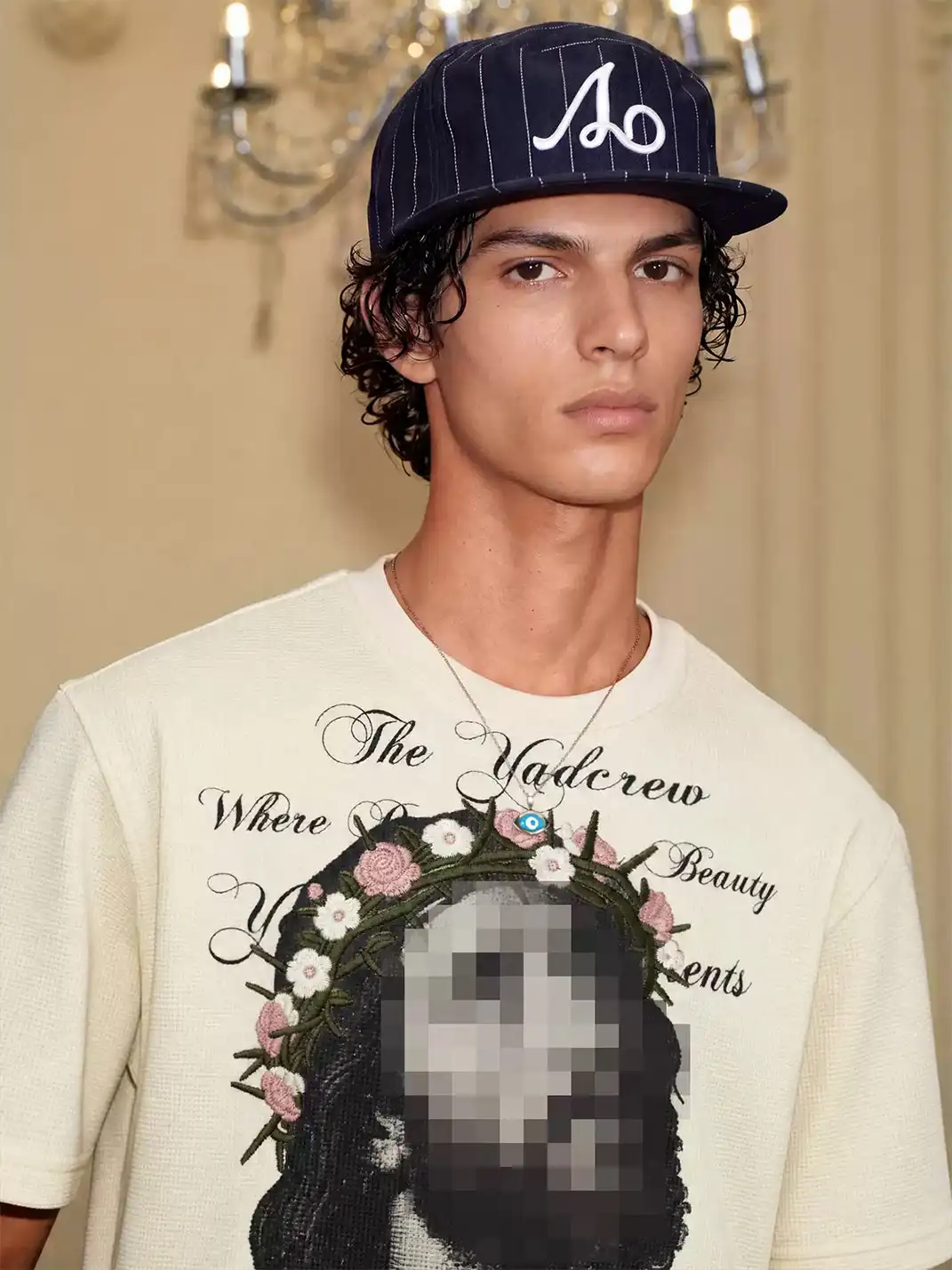 YADcrew | Vintage Print Embroidered T-Shirt