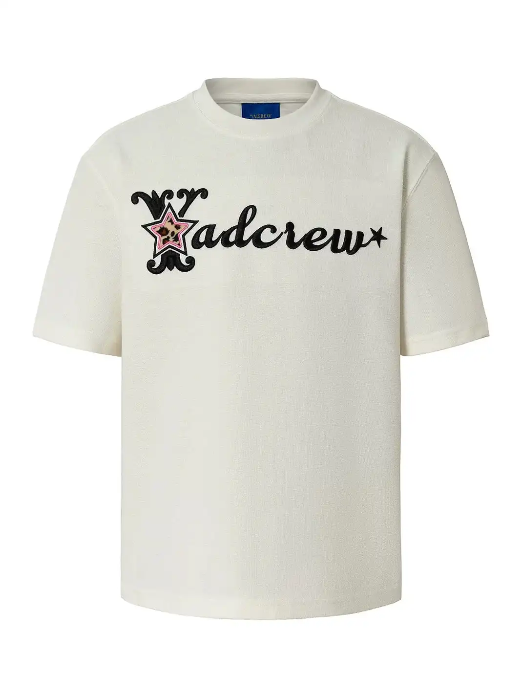 YADcrew | Leopard Star 3D Embroidered T-Shirt