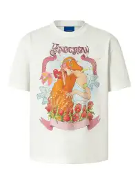 YADcrew | Vintage Girl Illustration Print T-Shirt