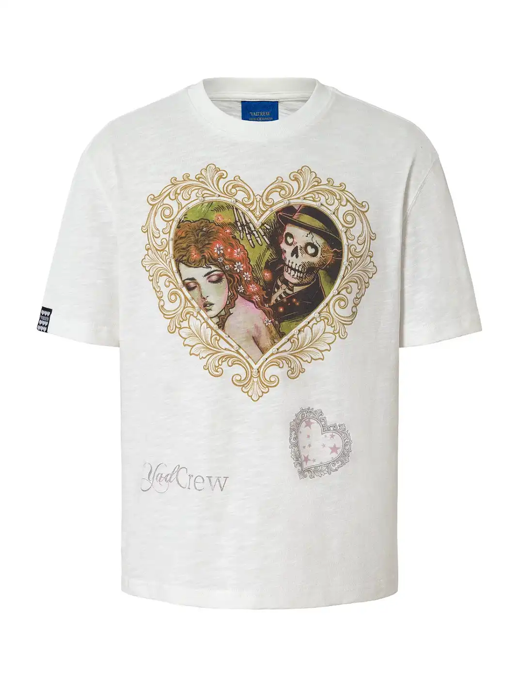 YADcrew | Skeleton Heart Graphic Print T-Shirt