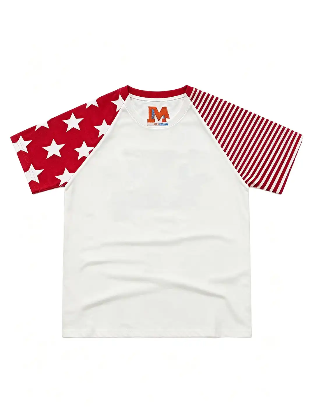 YADcrew | Cat Dog Graphic Patchwork Sleeve T-Shirt
