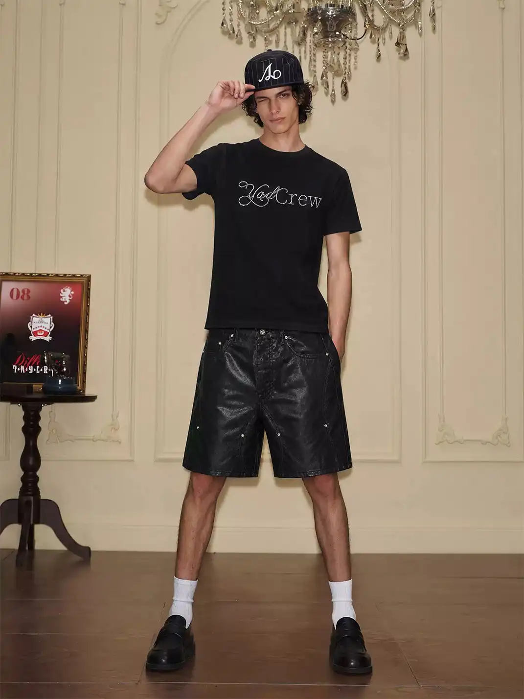YADcrew | Ink Splash Washed Cargo Shorts