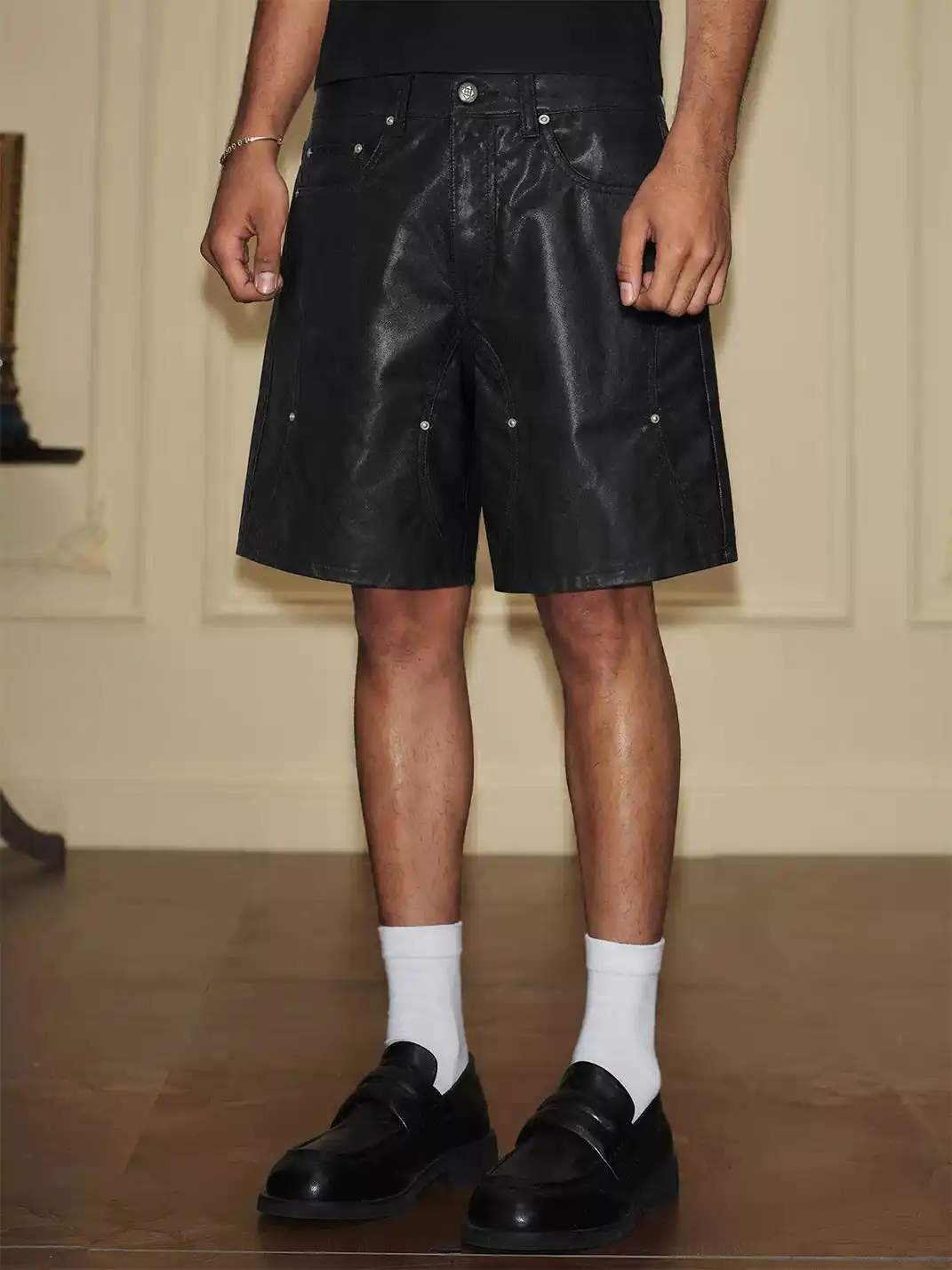 YADcrew | Ink Splash Washed Cargo Shorts