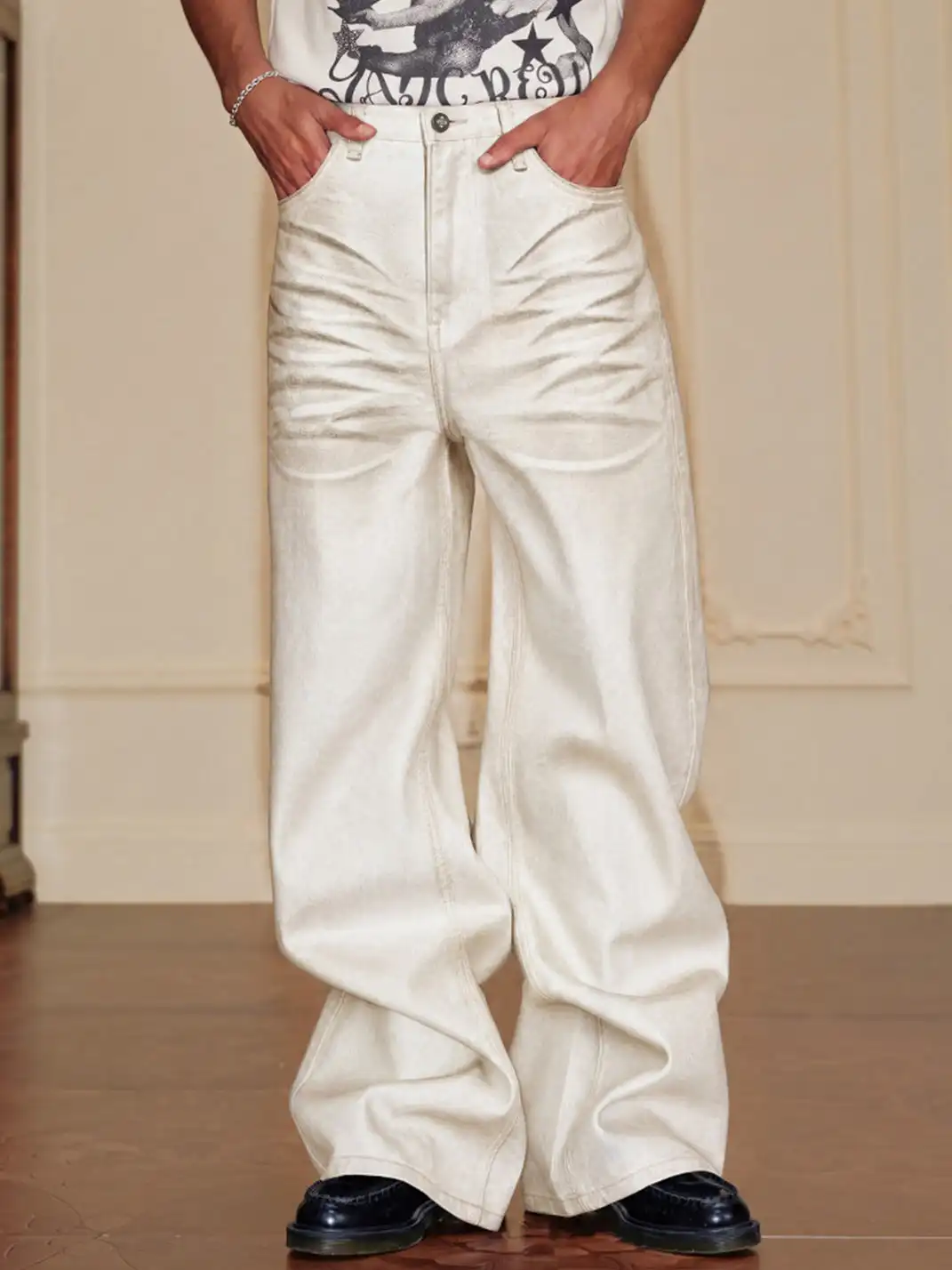 YADcrew | Dirty Shadow 3D Whisker Washed Jeans