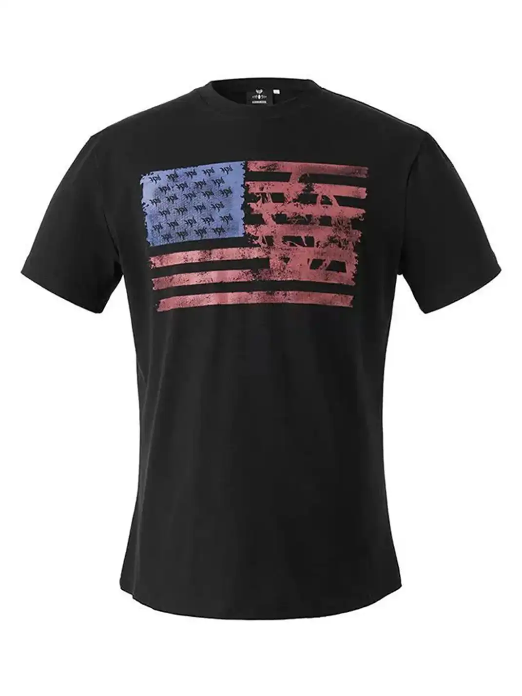 KARMANISTIC | Dirty Dye Flag Print Crew Neck T-Shirt
