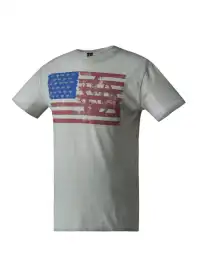 KARMANISTIC | Dirty Dye Flag Print Crew Neck T-Shirt