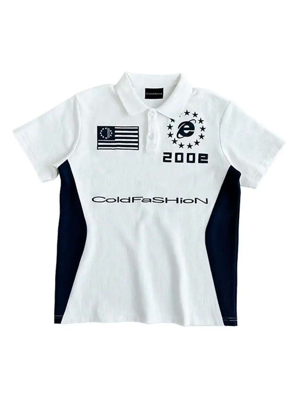 ColdAsia | Flag "200e" Embroidery Polo Shirt