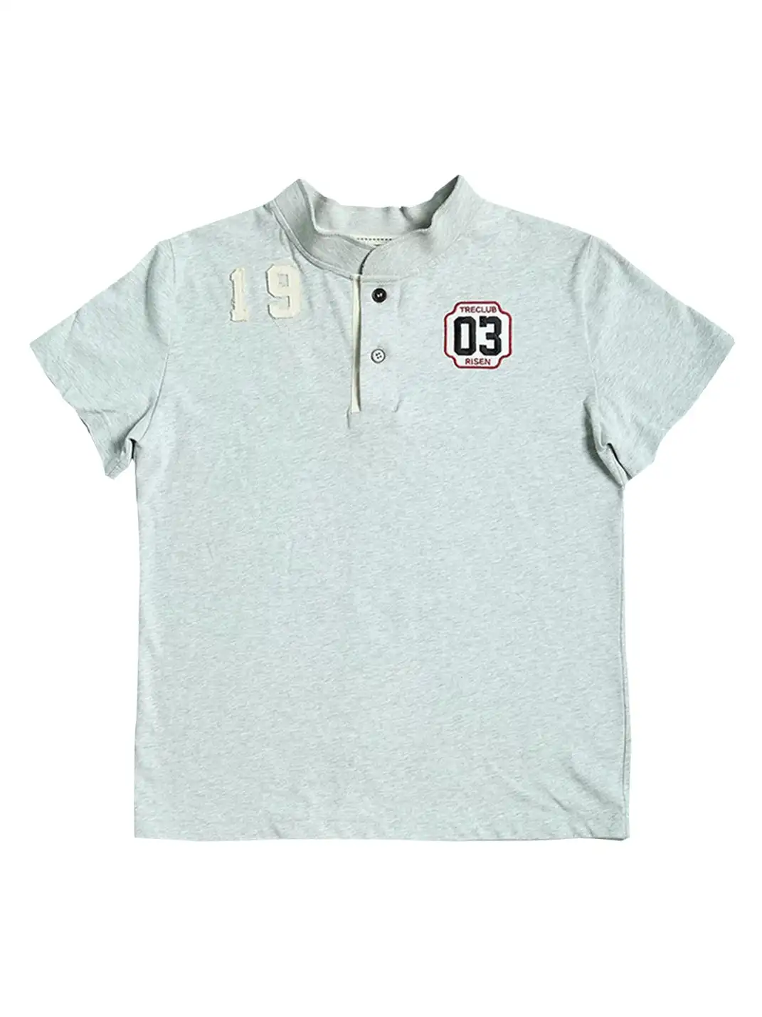 TREclub | Stars and Stripes Stand Collar Polo Shirt