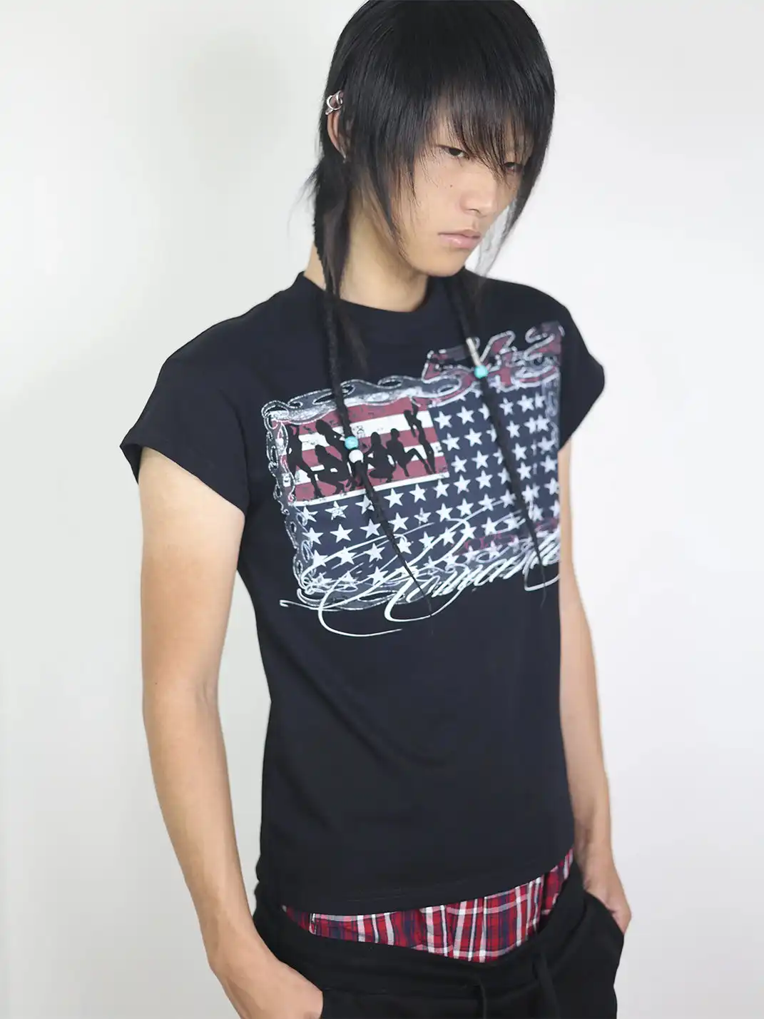 Feeelingless | Distressed Flag Parody Print T-Shirt