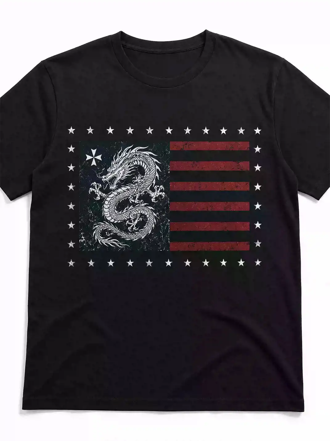 FZTO | Dragon Flag Hand-Painted T-Shirt